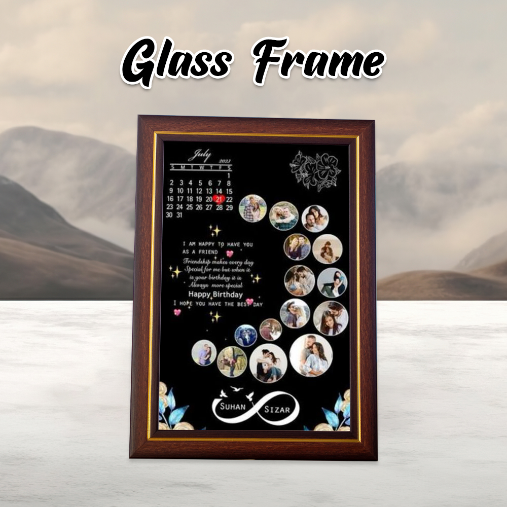 Dark Brown Glass Frame 8X12